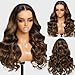 Beauty Forever 7x5 Bye Bye Knots 2.0 Balayage Brown Highlight 3D Body Wave Lace Front Wig Put on and Go Glueless Wigs with Pre-Bleached Pre Plucked Pre Cut HD Lace Wig for Women 150% Density 18 Inch