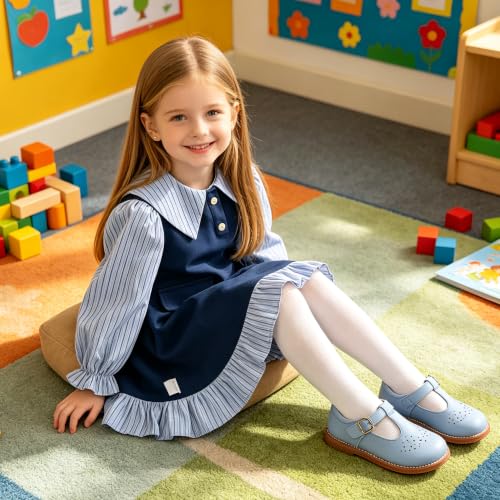 Image of GINFIVE Toddler Girls Mary Jane School Oxford Dress Flat Shoes for Wedding