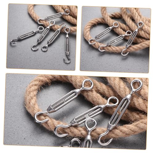 Didiseaon 5pcs M5 Tensionadores Ajustables para Cables de Acero Inoxidable 304 para Tiendas, Cercas y Instalación de Cuerdas miniatura 3