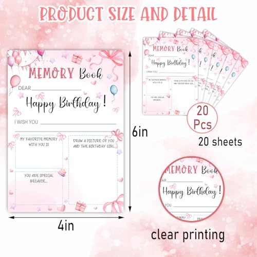 Image of Pink Slumber Party Games Card -Sleepover Stuff- Coquette Pink Bow Themed Sleepover Slumber Party Supplies- Birthday Night Games Creative Idea -Memory Book- 20 Game Cards