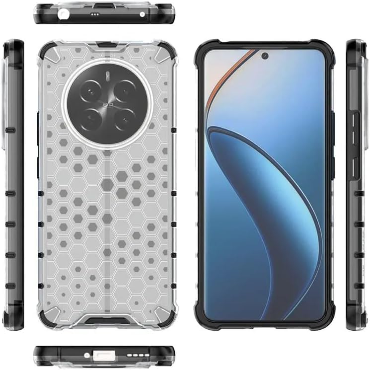 Image of Hard PC Back Case Cover for Realme P1 Pro 5G Anti Slip Ultra Thin Shockproof Reinforced Corners (Polycarbonate|Transparent)