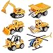 Sanlebi Macchinine per Bambini 6 Pezzi Macchinine Cars con Scavatore Giocattolo Lega Veicoli da Cantiere Camion Decorazione Torta