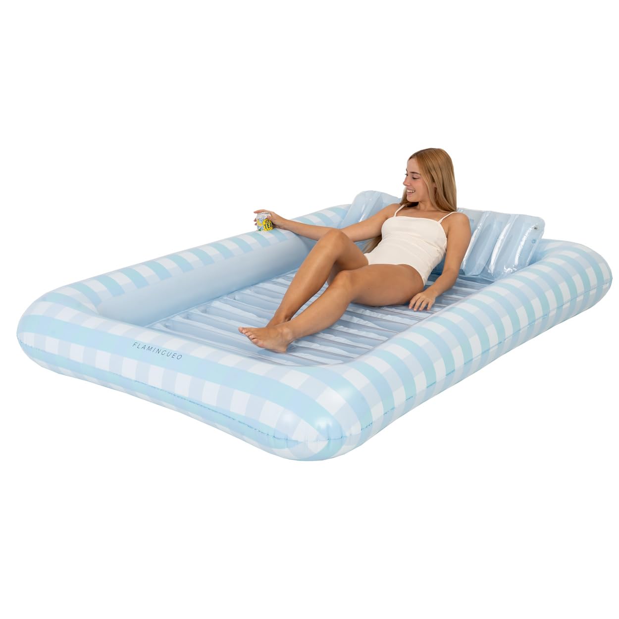 Flamingueo Colchoneta Piscina - Flotadores Piscina, Colchoneta Playa, Hinchables para Piscina, Flotador Gigante, Piscina Hinchable (205 x 140 x 25 cm)