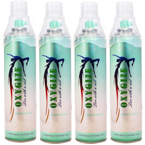 Oxygize Peppermint Flavour Oxygen Can With Mask Portable Cylinder (4x10 Liter) Approx 150 Sprays Portable Oxygen Cylinder Helpful For Air Pollution & Travelling, Quick Recovery,Easy To Carry (B09PHPF7GT) Amazon Price History, Amazon Price Tracker