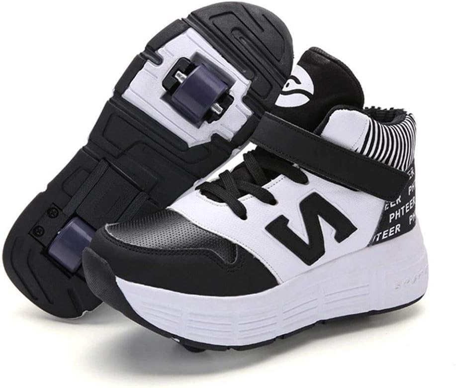Chaussures de skateboard techniques avec poulies invisibles et rollers rétractables