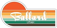 Vista 1 de Ballard Utah 4 x 2.25 Inch Sticker Retro Vintage Sunset City 70s Aesthetic Design