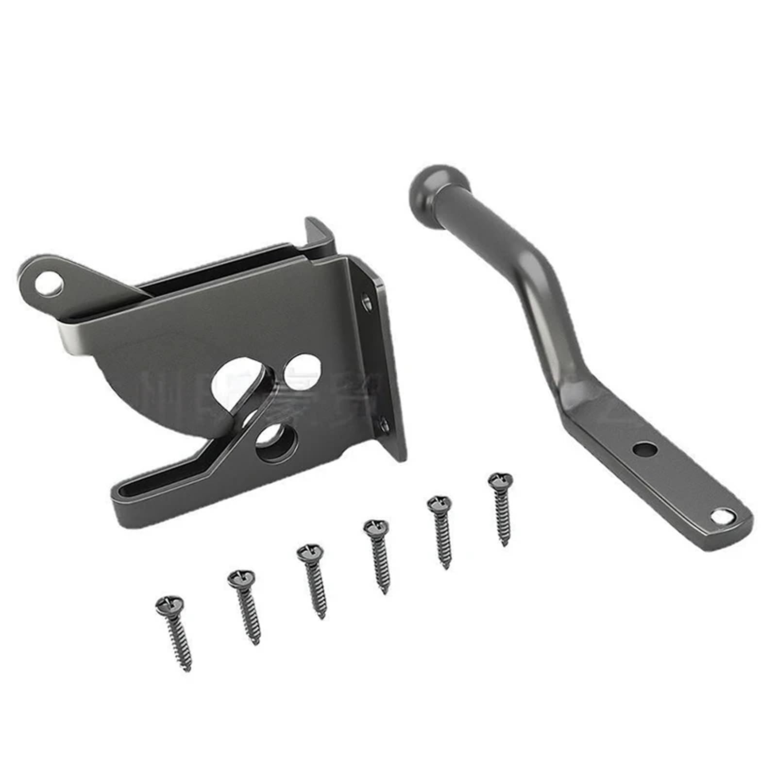 Lovssu Black Garden Gate Latch Fence Gate Latch Carbon Steel /Lock Electroplated Galvanized Door Buckle Hinge(,144Mm)