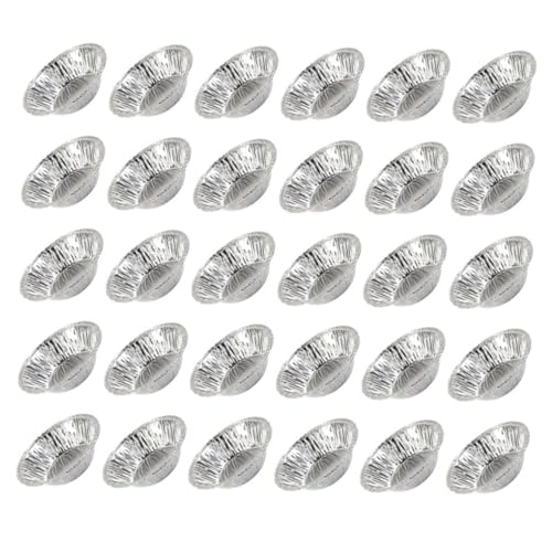 ERINGOGO 300 piezas Unidades Moldes Desechables para Tartaletas de Huevo Bandejas Redondas de Aluminio para Hornear Utensilios Resistentes y Prácticos para Repostería Casa y Profesionales