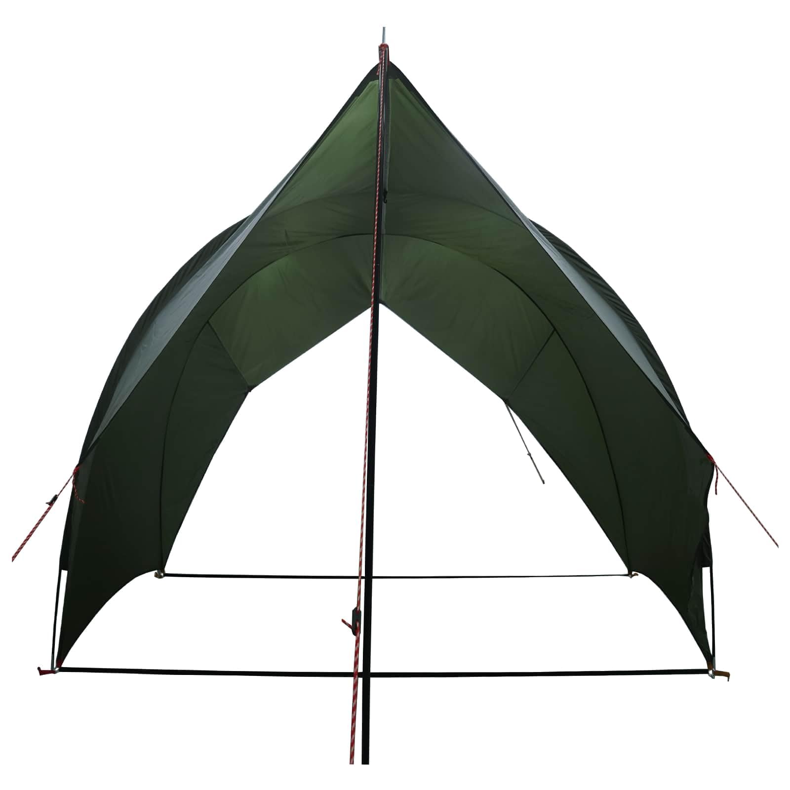 Heck-Awnings wodoodporna oliwkowa zieleń, 405 x 280 x 220 cm, poliester 185T z powłoką PU, włókno szklane i stal, ochrona przed promieniowaniem UV, lekka, na kemping, podróż, na zewnątrz