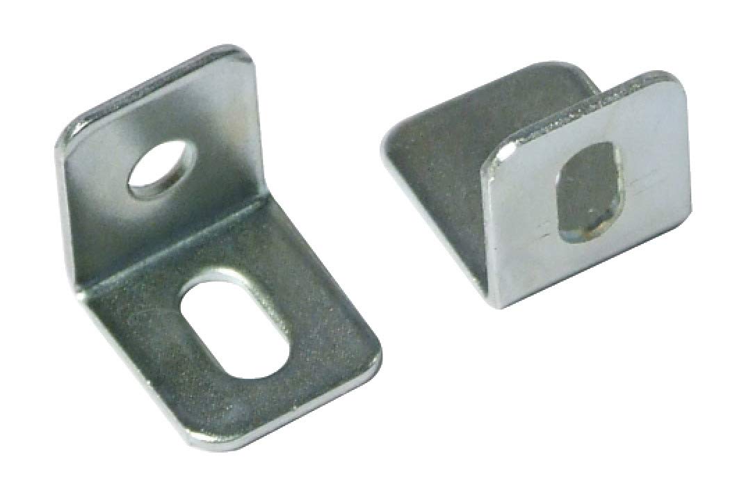 Abrafix 10Pk Slotted Small/Mini 15Mm Steel Finish Sink Top Connecting Angle Bracket