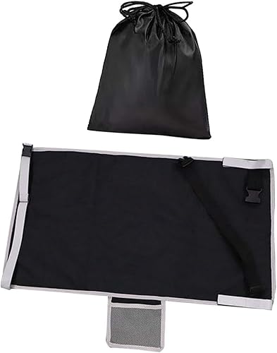 Cama de avión Airplane Travel Seat Expander Cómodo Ligero Plegable Portátil Reposapiés Cama de viaje para, Negro