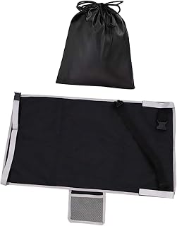 Airplane Travel Seat Expander Airplane Bed Portable, Foldable, Lightweight Foot Rest Travel Bed for Long Trip, Black