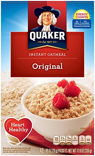 Image of Quaker Instant Oatmeal Original, 12 Packets per Box (Pack of 4)