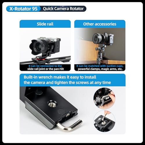 image for Fotopro Camera Vertical Bracket, Tripod Mount Ring Lens Mount, 1/4 Rot