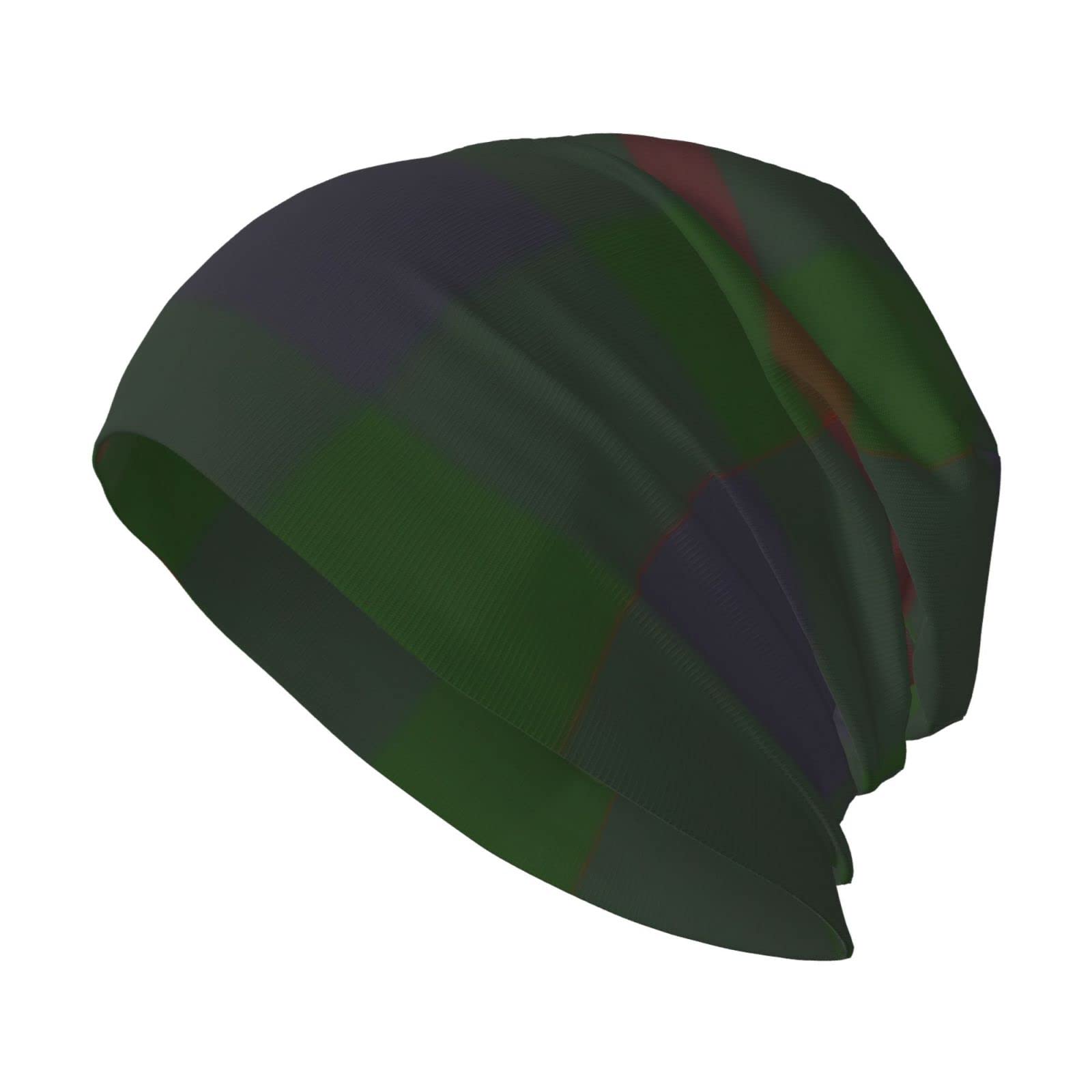 Oudrspo Unisex Beanie Hat Agnew Clan Tartan Warm Slouchy Knit Hat Headwear Gift for Adult