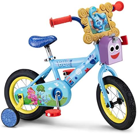 Nickelodeon Blue's Clues & You! Kids Bike, 12-Inch Wheels, Boys and Girls Ages 2-4 Year Old, Removable Training Wheels, Blue