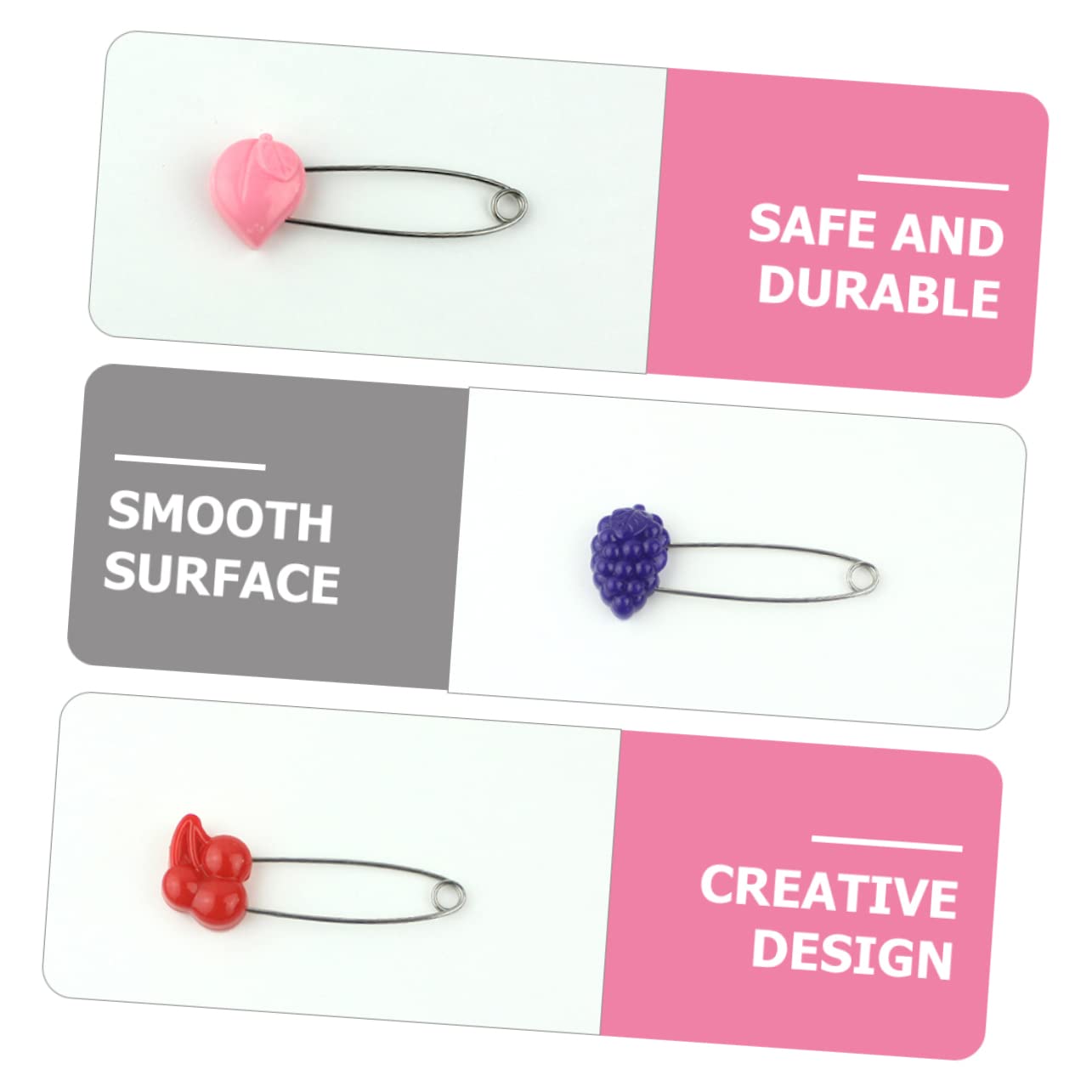 VANZACK Diaper Safety Pins 50pcs Baby Pins Compact Safe for Babies Multi-Purpose for Laundry Jewelry Craft Projects Random Style