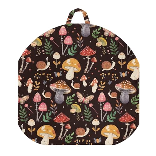 Sellikakes Mushrooms Flower Baby Lounger Covers Infant & Newborn Lounger Cover Nursing Pillow Slipcover Soft Snug Fits Most Round Loungers for Infant Baby Boys Girls