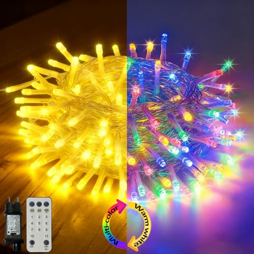 Guirlande lumineuse extérieure 30M, solution grand format pour illuminer un sapin