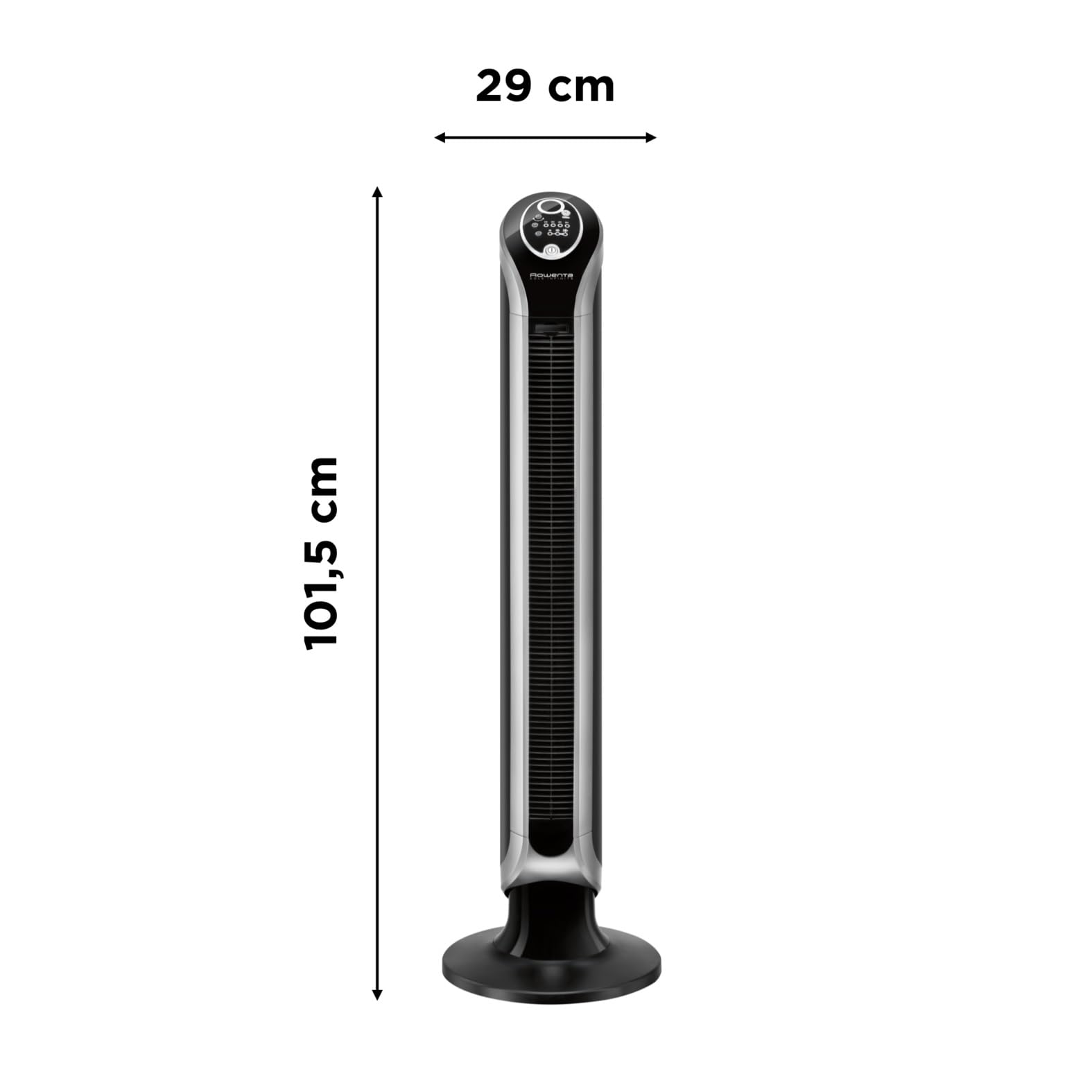 Rowenta Eole Infinite Ventilateur colonne, 3 vitesses, Large diffusion de l'air, Timer jusqu'à 8 h, Mode éco, Oscillation 180°, Télécommande avec rangement intégré VU6670F0