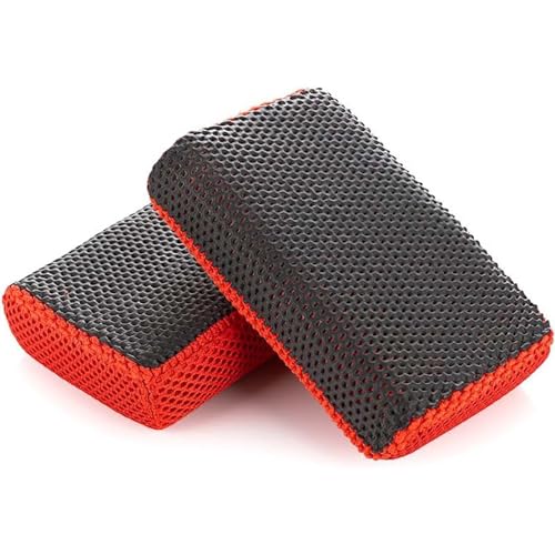 2 Pcs Fine Grade Clay Scrubber for Auto Detailing and Car Detailing, Clay Sponge Decontaminates...