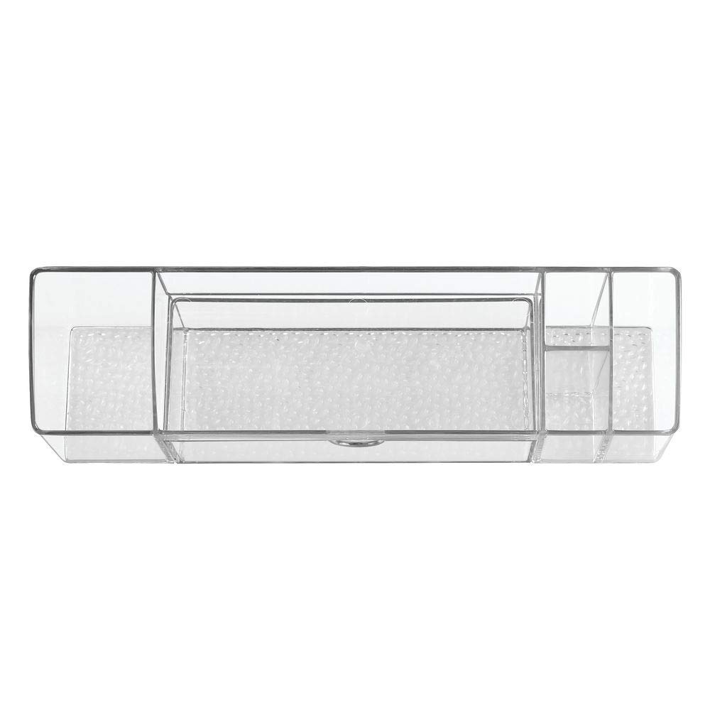 iDesign 42930 Med+ Bathroom Medicine Drawer Organizer, Cabinet Storage Caddy for Makeup, Contact Lenses, Solution, Cotton Balls, 12" x 3" x 3.5"