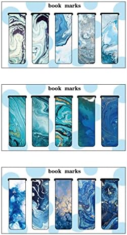 15 Pack Magnetic Bookmark, Book Marker Clip for Teachers, Students, Book Lovers.(Cloud)
