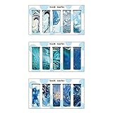 15 Pack Magnetic Bookmark, Book Marker Clip for Teachers, Students, Book Lovers.(Cloud)