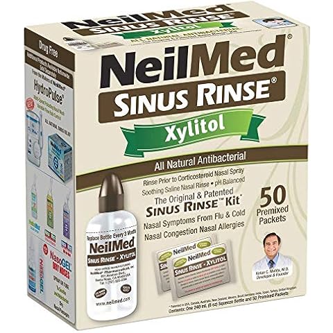NeilMed Sinus Rinse Kit with Xylitol, 50 Count (Pack of 1) Cover