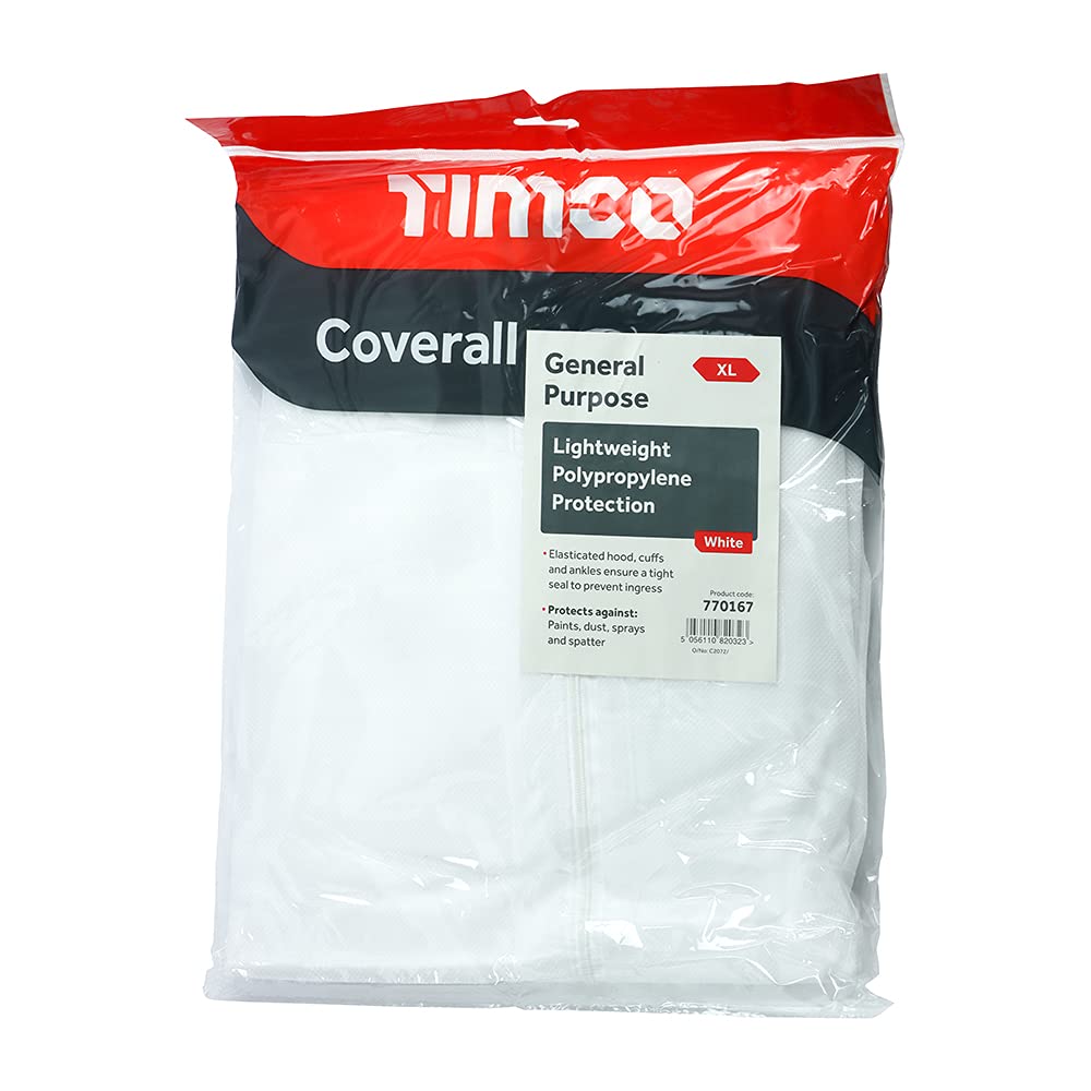 TIMCO General Purpose Coverall-Extra Large, White, XL - Image 3