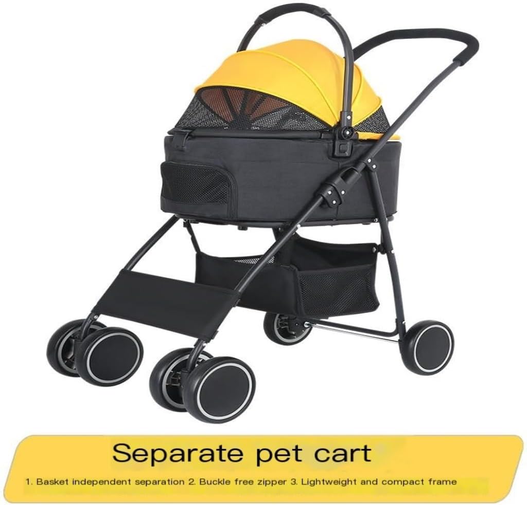 Pet Strollers Pet Stroller Cat And Dog Four-wheel Stroller Pet Outdoor Stroller Separate Stroller Cat Stroller Dog Stroller Pet Stroller Medium