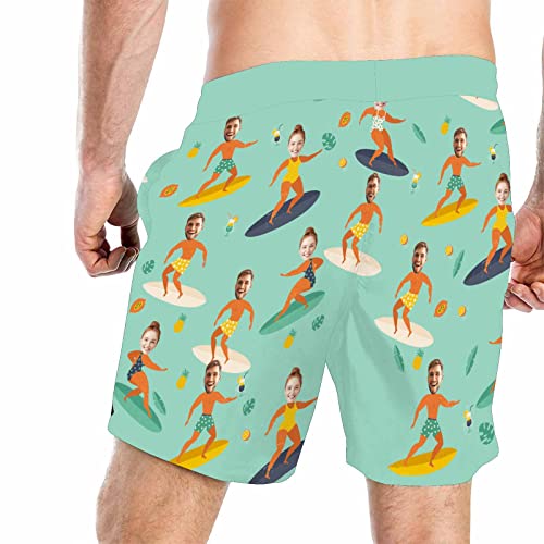 Personalized Face Swim Trunks Custom Face Men Swim Short Funny Beach Shorts for Men Gift for Dad Boyfriend Husband4