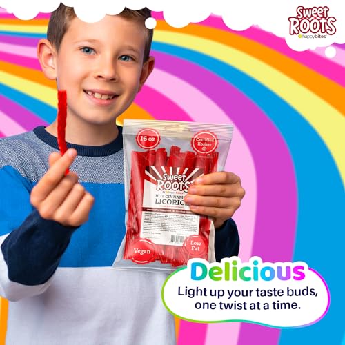 image for Happy Bites Sweet Roots Hot Cinnamon Licorice Twists – 1 Bag (16 oz)
