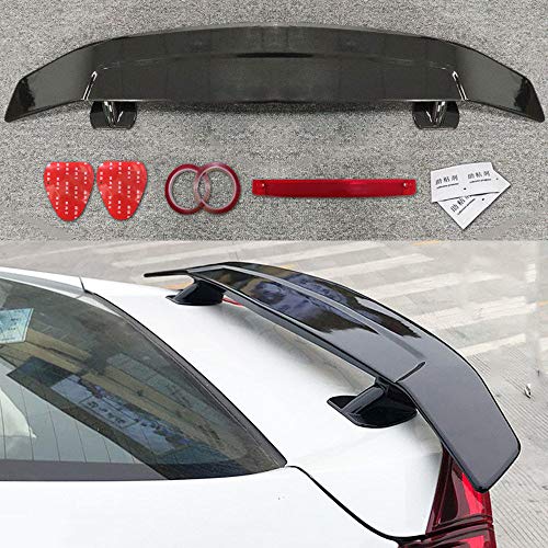 OTQEALY Rear Trunk Wing Racing Spoiler,Car Spoiler Universal, ABS material, Quick Install, Improve car stability, Save fuel consumption