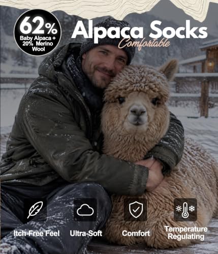 Stay Warm in Style with Heavyweight Baby Alpaca Socks for Men and Women - Image 2