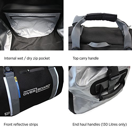 OverBoard Waterproof Classic Duffel Bag, Black, 130-Liter
