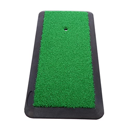 Happyyami Portable Hitting Practice Mat for Use Durable Artificial Turf Swing Pad for Beginners Advanced Golfers Weather Resistant Design Equipment