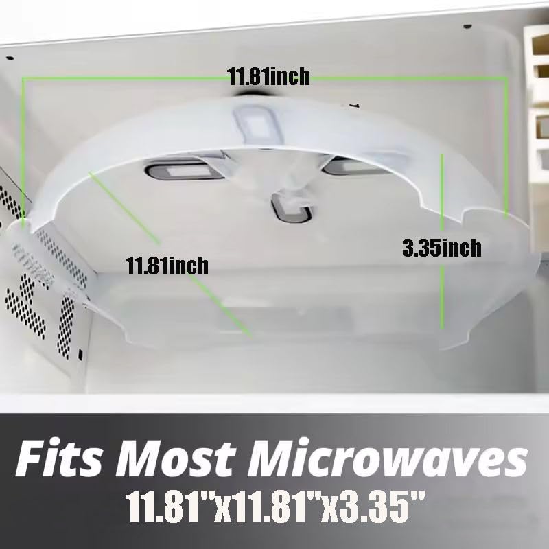 Magnetic Microwave Plate Cover Splatter Lid - with Steam Vents & Strong Magnets | Safe BPA Free | Anti Splatter Splash Guard over food keeps microwave clean | Large Plastic