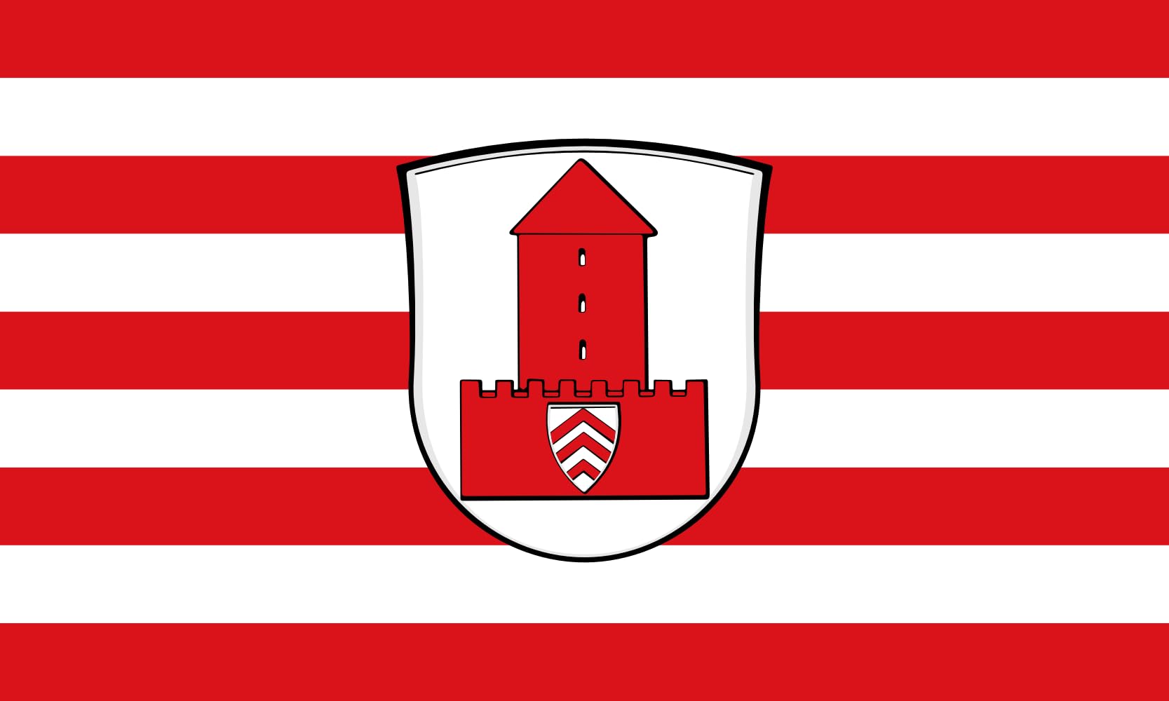 Drapeau Hainhausen grand modèle pour décorer vos fêtes locales de Rodgau