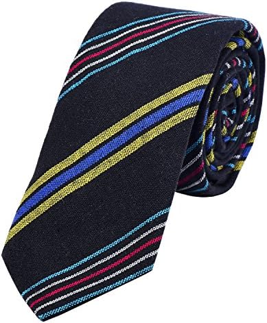 DonDon Krawat męski 6 cm w kratę w paski