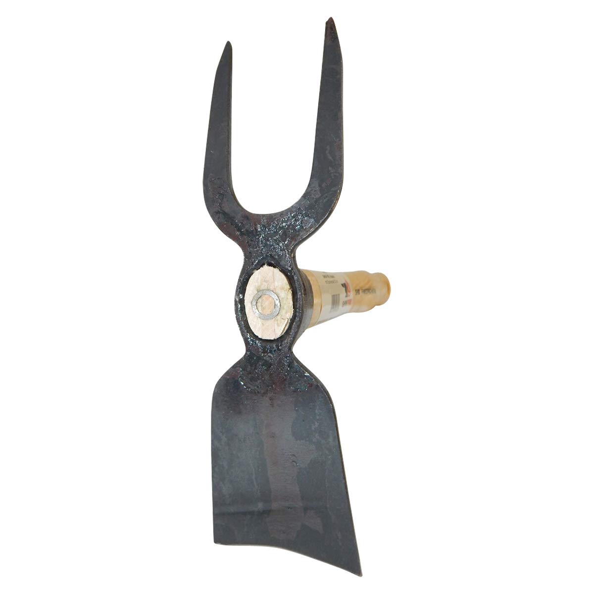 SHW-FIRE Azada combi – Hoja ancha y 2 dientes, mango de madera de fresno 33 cm | Fabricado en Alemania, para jardinería y labranza, calidad de forja, hoja autoafilable, mango de madera de fresno de 33 cm