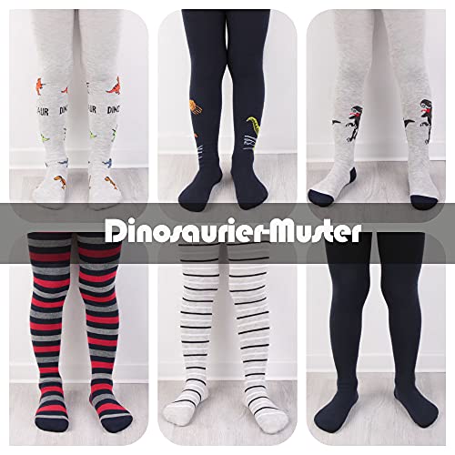 L&K-II 6er Kinder Jungen Strumpfhose Strickstrumpfhose mehrfarbig 2734 110-116