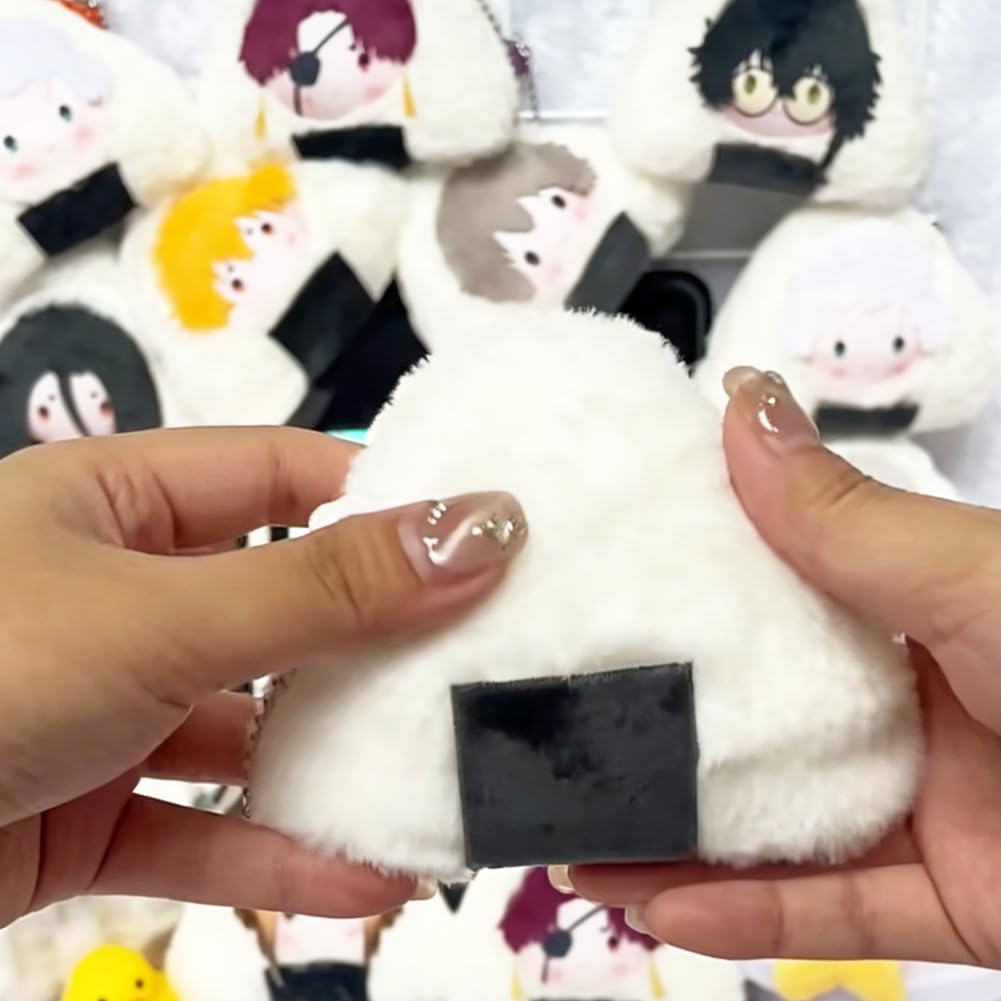 10PCS Suo Hayato Peluche Ciondolo Haruka Figura Farcito Cuscino | 10cm Anime Peloso Cuscino Triangolo Rice Ball ver. Portachiavi accessori zaino, decorazione, regali