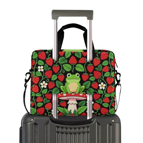 Maletín para portátil 15.6" rojo con asa y correa miniatura 4