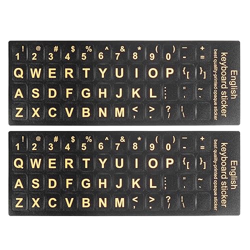 Pegatinas de teclado en inglés PATIKIL, 2 unidades miniatura 1