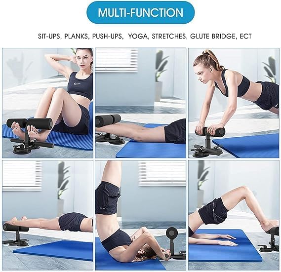 Double Suction Cups Sit Up Assistant Fixed Foot Abdominal Muscle Trainer Sit Up Bar Leg Muscle Training Device Household Fitness Equipment for Body Building 2