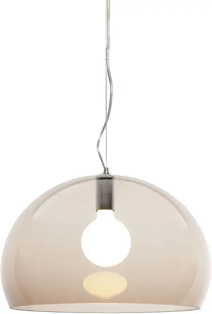 Kartell Fl/y Transparent Suspension Lamp - Recycled PMMA Design