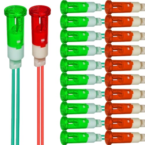 Gebildet 20Piezas Luz Indicadora LED 10mm Ahorro de Energía Luz