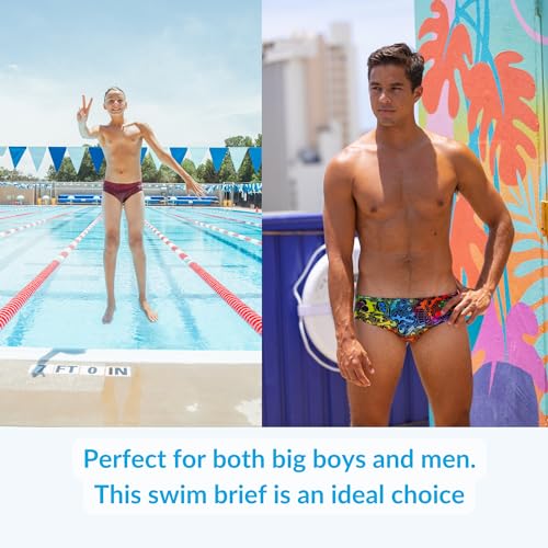 Sporti Men's Swim Briefs - Swimsuit Training Bathing Suit for Swimmers - Men's Athletic Swimwear Briefs for Lap Swimming3