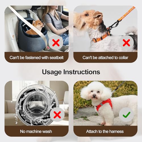Image of Small Dog Car Seat Under 13lbs - Luxury PU Leather Dog Booster Car Seats for Small Dogs with Removable Inner, Can be Used as Pets Carrier Bag